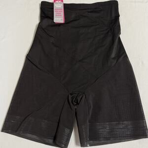 Naomi & Nicole Extra-Firm Shapewear High Waist Thigh Slimmer 7609 XL Black